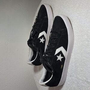 CONVERSE Pl Vulc Black and White Suede / Leather Sneakers Mens 12 In Vguc Clean